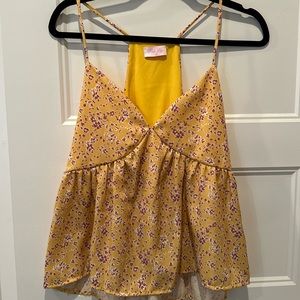 Pink Lily floral flowy summer top